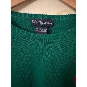 Vintage Ralph Lauren Christmas Green Sweater Mens Large